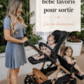 Une mère et son bébé sortent avec des équipements pratiques pour la mobilité urbaine.