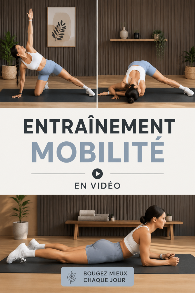 Femme pratiquant des exercices de mobilité en milieu urbain avec un vélo