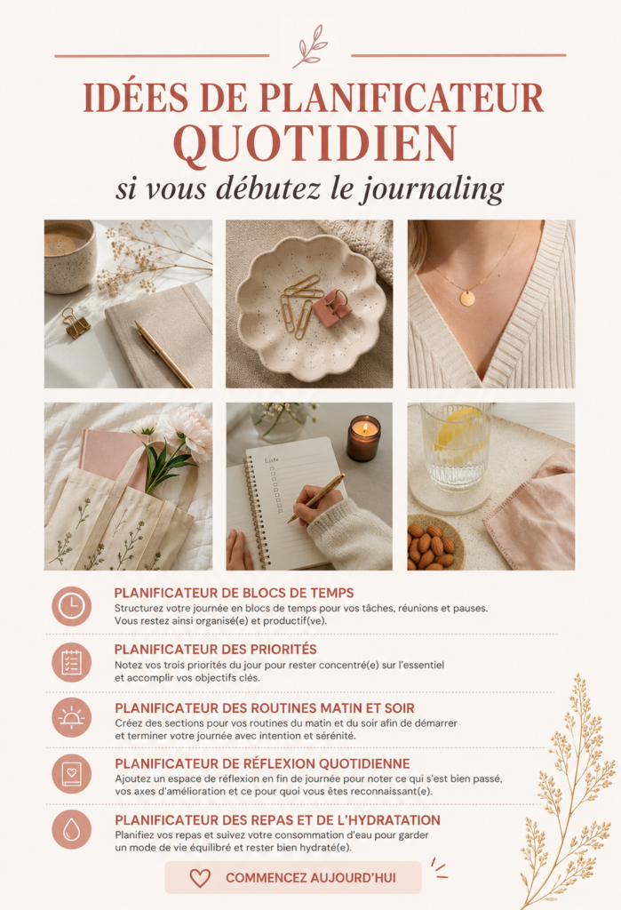 Une femme écrit dans un planner coloré, illustrant le concept de journaling