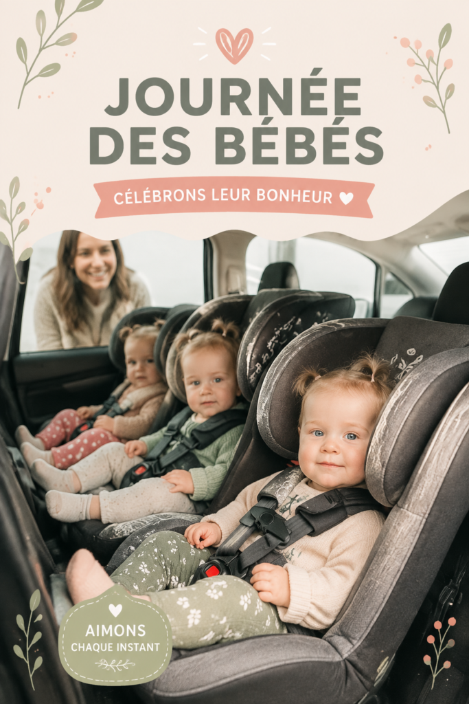 Célébration de la Journée Nationale du Bébé avec un bébé souriant.