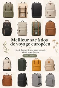 Femme utilisant un sac à dos pratique lors d'un voyage en Europe