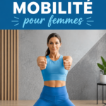 Femme pratiquant des exercices de mobilité dans un parc urbain