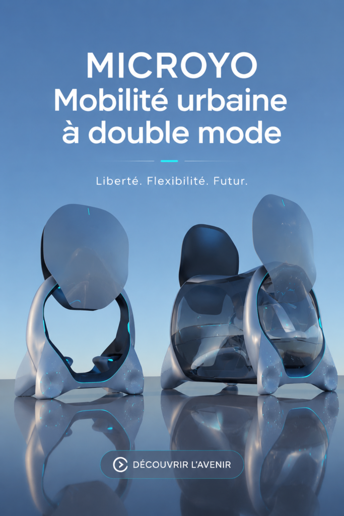 Le vélo électrique Microyo-Urban en milieu urbain, prêt pour des trajets flexibles.