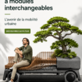 Plateforme autonome Citroën avec pods interchangeables, illustrant l'innovation en mobilité urbaine