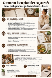 Femme utilisant un agenda pour planifier sa journée