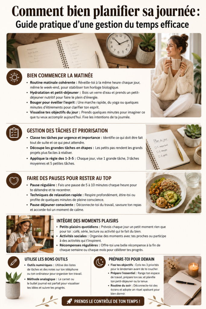 Femme utilisant un agenda pour planifier sa journée