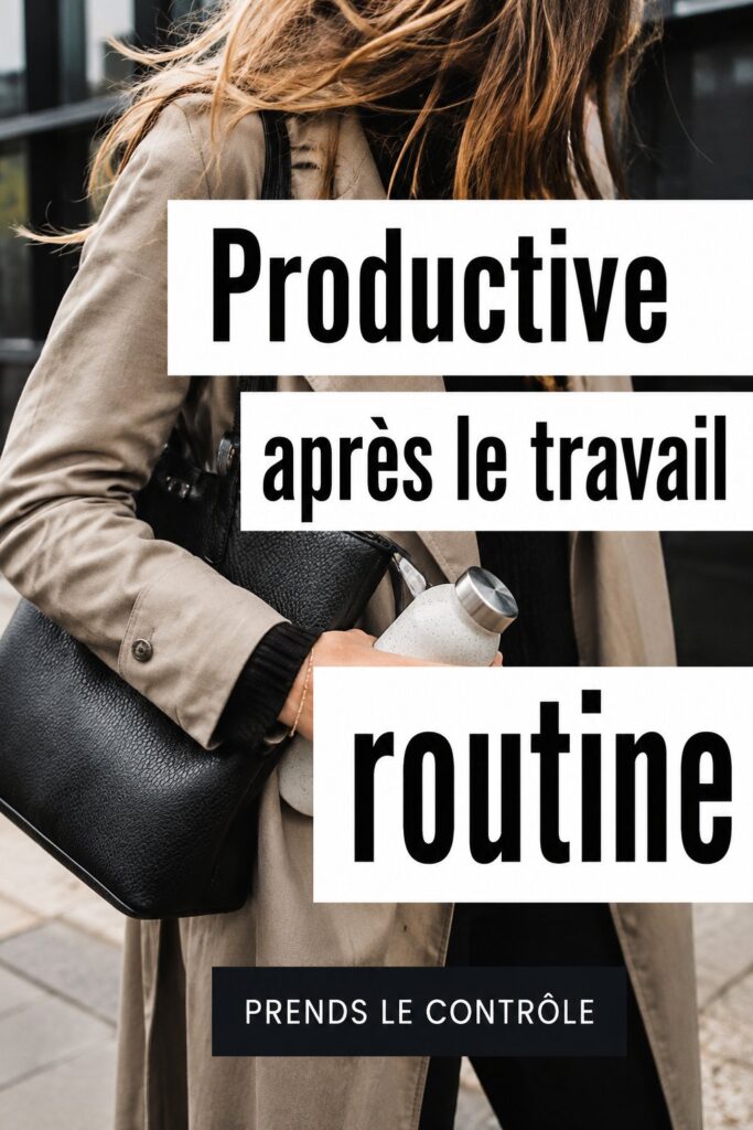 Femme souriante dans un cadre chaleureux après sa journée de travail, prête à profiter d'une soirée productive avec un livre et un carnet.