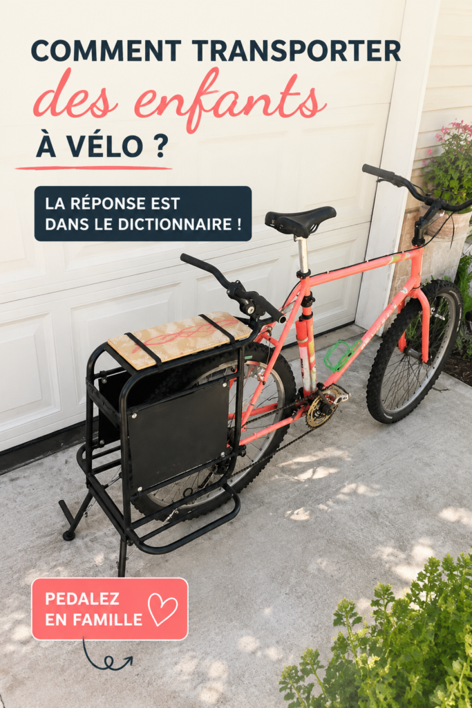 Une mère et son enfant joyeusement assis dans un siège vélo, prêts pour une balade en toute sécurité.