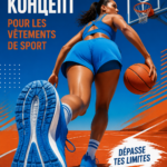 Femme portant des vêtements de sport élégants tout en se déplaçant en ville.