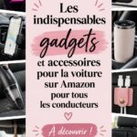 Gadgets auto modernes sur une table, prêts à être utilisés dans une voiture.