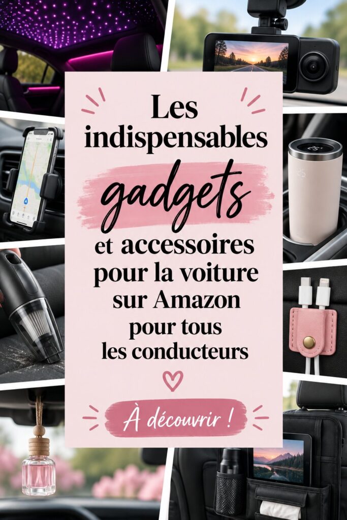 Gadgets auto modernes sur une table, prêts à être utilisés dans une voiture.