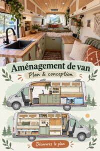 Van aménagé pour un week-end urbain confortable et fonctionnel.