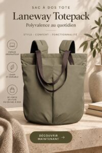 Le Bellroy Laneway Totepack en couleur Seakelp, sac pratique pour la ville.