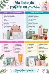 Femme souriante avec checklist à son bureau pour un retour au travail