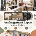 Un van aménagé avec un intérieur accueillant, adapté à des voyages confortables.