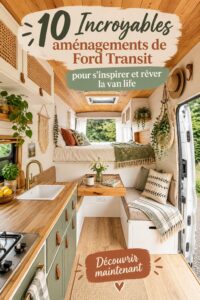 Un Ford Transit aménagé en van pour une vie pratique et confortable