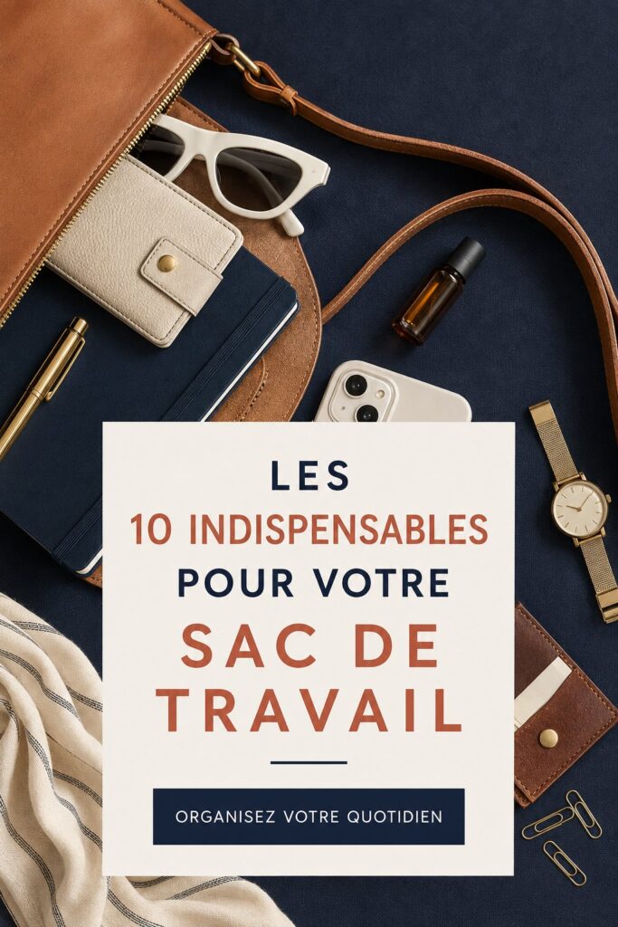 Une femme tenant un sac de travail bien organisé lors de ses déplacements en ville.