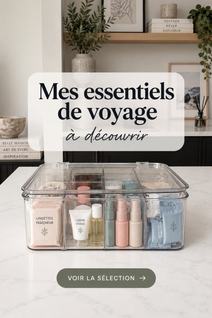 Essentiels de voyage illustrant confort et praticité pour femmes