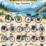 Un vélo de randonnée moderne sur un sentier verdoyant, idéal pour des aventures en plein air.