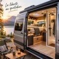 Mercedes Sprinter garé dans un paysage verdoyant, idéal pour des escapades en famille