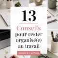 Femme organisée travaillant dans un bureau clair et bien rangé