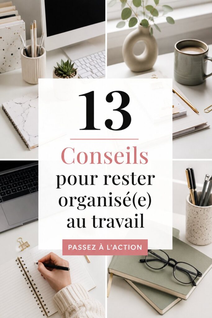 Femme organisée travaillant dans un bureau clair et bien rangé