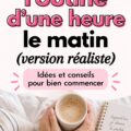 Femme pratiquant le yoga dans un parc le matin, symbolisant une routine matinale équilibrée.