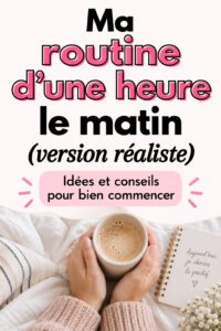 Femme pratiquant le yoga dans un parc le matin, symbolisant une routine matinale équilibrée.
