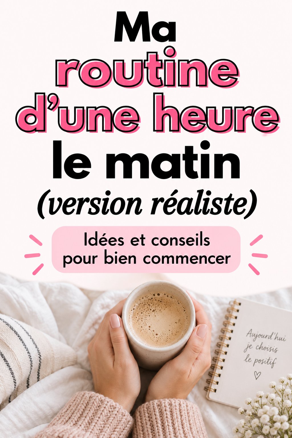 Femme pratiquant le yoga dans un parc le matin, symbolisant une routine matinale équilibrée.