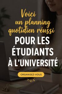 Femme sur un vélo en milieu urbain avec un planning quotidien