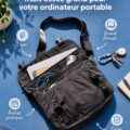 Sac à dos léger en milieu urbain, parfait pour le transport d'un ordinateur portable.