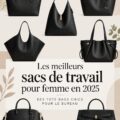 Femme portant un sac de travail élégant en milieu urbain