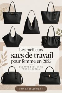 Femme portant un sac de travail élégant en milieu urbain