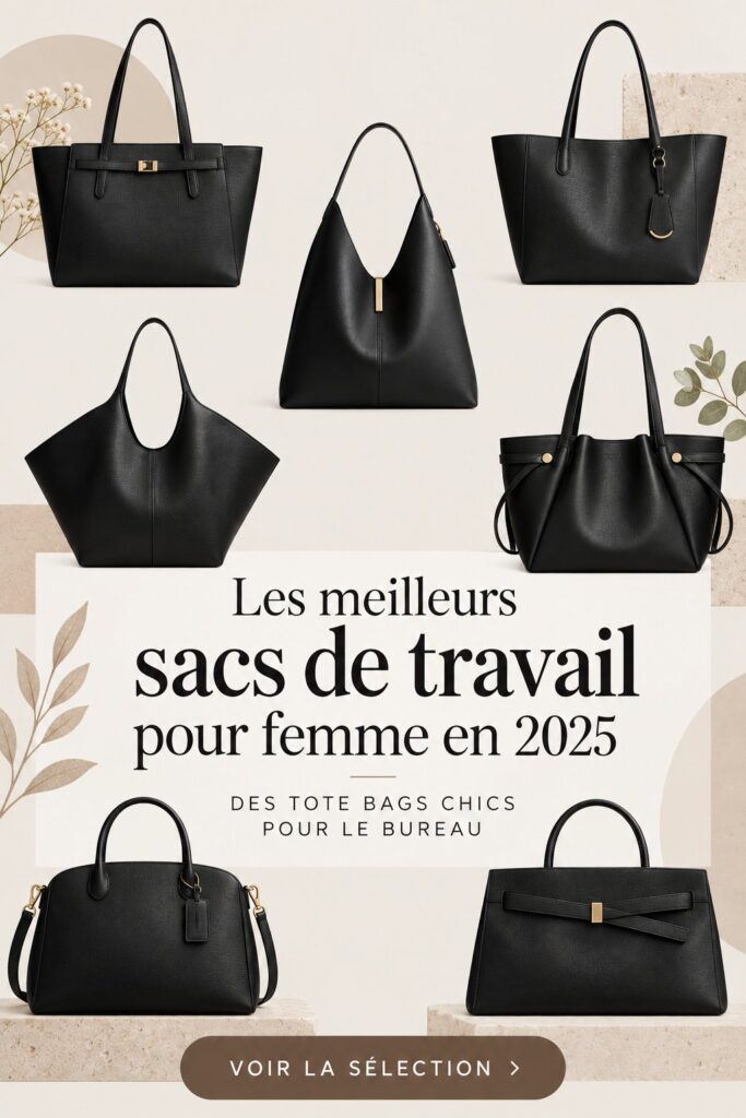 Femme portant un sac de travail élégant en milieu urbain