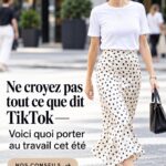 Femme en tenue d'été élégante pour le travail, choisissant des vêtements légers et adaptés à la saison.