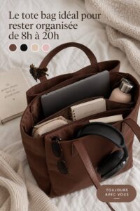 Tote bag élégant et pratique avec plusieurs compartiments