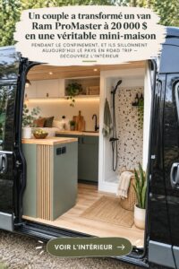 Un van aménagé en espace de vie cosy et fonctionnel