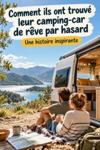 Un van aménagé sur une route pittoresque, parfait pour une vie d'aventure.