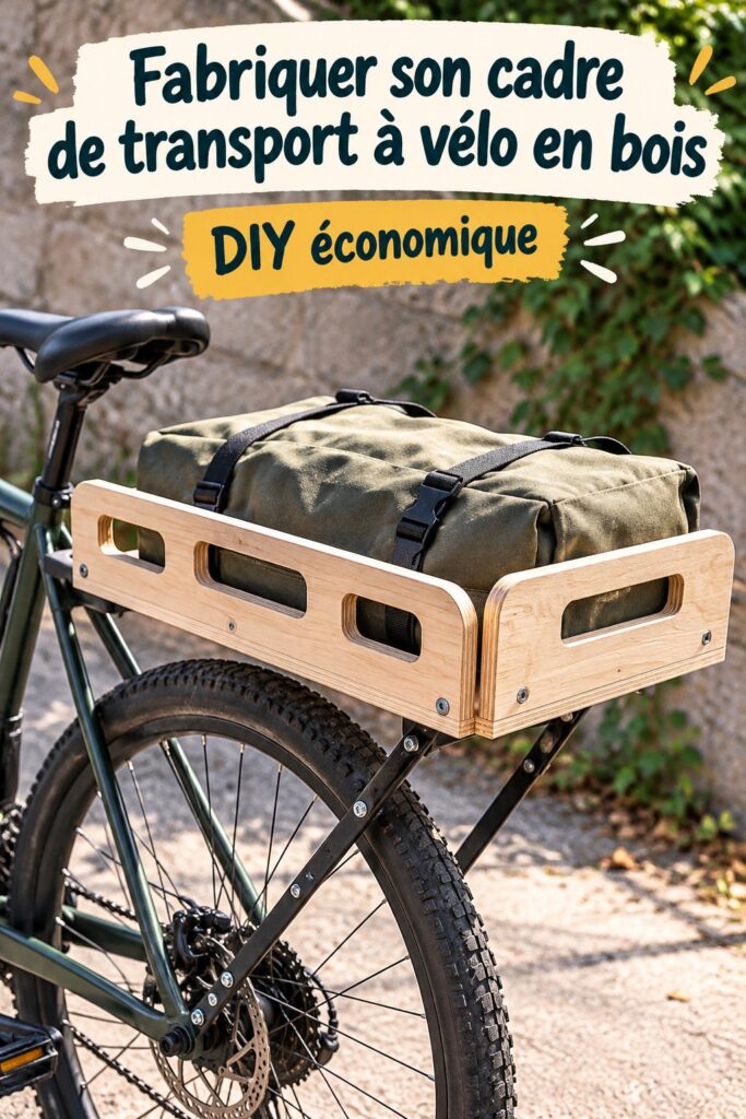 Un cadre de transport en bois pour vélo, élégant et fonctionnel.