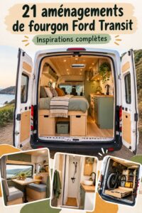 Ford Transit aménagé avec un intérieur moderne et spacieux