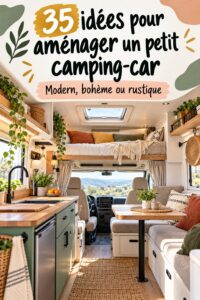 Un camping-car à la décoration chaleureuse avec des éléments modernes et rustiques