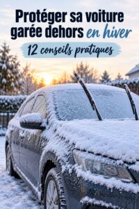 Une voiture soigneusement protégée pour passer l'hiver au chaud.