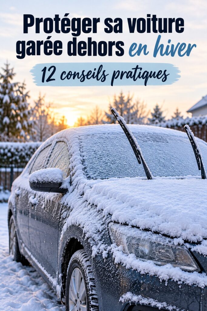 Une voiture soigneusement protégée pour passer l'hiver au chaud.