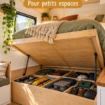 Un vélo avec un espace de rangement pratique et esthétique dessous, adapté pour un milieu urbain.